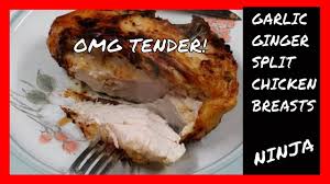 60 to 75 minutes (add 15 to 30 minutes per pound, if above 3 pounds. Garlic Ginger Split Chicken Breast Ninja Foodi Air Crisp Youtube