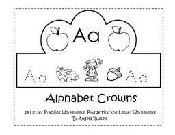 alphabet crowns lettering practice 