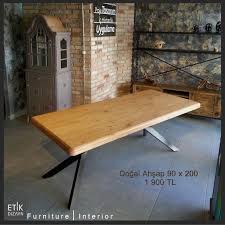 Dogal Ahsap Masif Masa 2020 Ev Ofisi Tasarim Mobilya