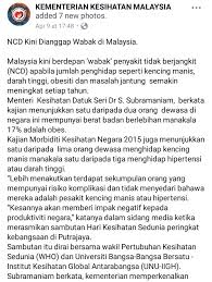 Masih lagi terdapat penyakit berjangkit di malaysia. Kkmalaysia On Twitter Malaysia Kini Berdepan Dengan Wabak Penyakit Tidak Berjangkit Atau Non Communicable Disease Ncd Peningkatan Bilangan Pesakit Yang Menghidap Penyakit Ini Akan Memberikan Kesan Negatif Kepada Produktiviti Negara Https T