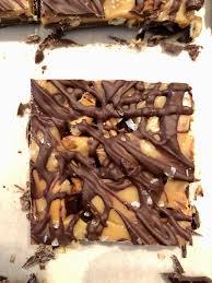 Salted Chocolate Caramel Pretzel Bars On Its Own It S Delish Try It Broken On Ice Cream Too In 2020 Salted Chocolate Chocolate Caramel Pretzels Chocolate
