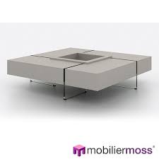 table basse carree avec pieds en verre crystalline table basse table basse carree table contemporaine