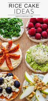 Rice cakes are great for people who are on a diet. 6 Quick Rice Cake Topping Ideas Happy Foods Tube