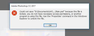 Use the properties command in windows explorer to unlock the file. Solved Photoshop File Is Locked And Cannot Be Saved What Adobe Support Community 9363077