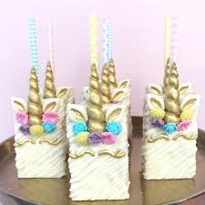 Birthday Decorated Rice Krispie Treats Unicorn Rice Krispie Treats Chocolate Rice Krispie Treats Unicorn Treats Rice Krispie Treats