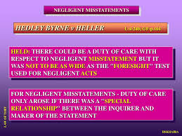 Hedley was an advertising company and they did some advertising for easy power. Ppt How Liability Is Determined For Negligence Powerpoint Presentation Id 6133056