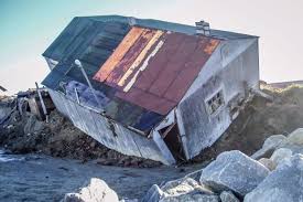Image result for IMAGE OF HOUSE FALLING INTO SEA