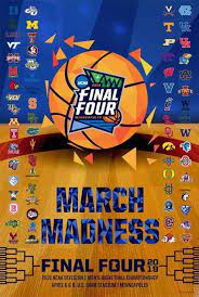 Ncaa March Madness 2019 Men S Basketball Championships Official Poster 68 Team Field Prographs Ncaa March Madness Basketball Championship March Madness Basketball