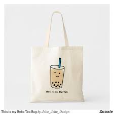 Download This Is My Boba Tea Bag Zazzle Com In 2021 Canvas Bag Design Tote Bag Canvas Design Bags