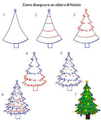 Disegno Di Un Albero Di Natale Verde Disegni Da Copiare Tutorial Per Disegnare Un Albero Addobbato Pittura Natalizia Natale Artigianato Idee Per Disegnare