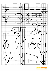 Paques Coloriage Sur Quadrillage Feuilles Quadrillees Et Dessins A Imprimer Charades Jeux Blagues Devinettes Col Coloriage Coloriage Enfant Quadrillage