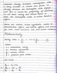 Relative Income Hypothesis Macroeconomics Economics Notes Hypothesis Macroeconomics
