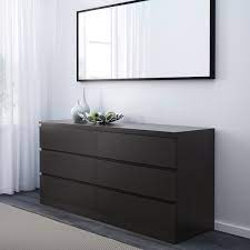 Building this live edge desk that is a creative ikea hack, will cost you less than $20. Malm Black Brown 6 Drawer Dresser Popular Stylish Ikea