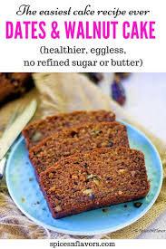Healthier Wholewheat Eggless Dates And Walnut Loaf Cake Recipe Date And Walnut Cake Sugar Free Cake Date And Walnut Loaf