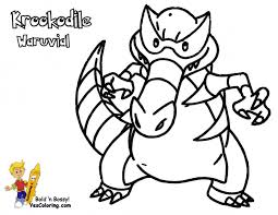 Voici des dessins que vous propose la radio pokémon. Coloriage Pokemon Krookodile Waruvial Dessin Gratuit A Imprimer