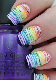 Add some color to your summer style with rainbow nail art. 35 Bright Rainbow Nail Art Nail Design Ideaz