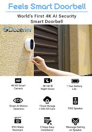 It is easy to install the company offers free cloud storage of the data captured by the video doorbell for seven days. Feels World S First 4k Ai Camera Security Doorbell Indiegogo