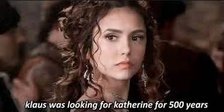 Why was Katherine running from Klaus in The Vampire Diaries?