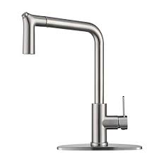 Whether your kitchen aesthetic calls for chrome, stainless steel or matte black, the delta brand offers the single handle kitchen faucets you want. Kitchen Sink Faucet Sanawell Kitchen Faucets With Pull Down Sprayer Single Handle Kitchen Faucet Stainless Steel Kitchenfaucets Com