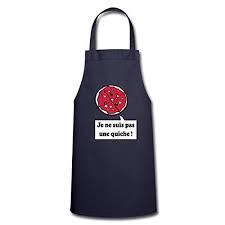 Spreadshirt Pizza Je Suis Pas Une Quiche Tablier Marine Tablier Quiche Tablier Cuisine