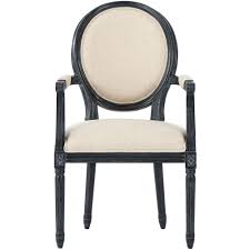 Home Decorators Collection Jacques Antique Black Natural Linen Dining Chair 9488710350 Woven Dining Chairs Dining Chairs Black Metal Dining Chairs