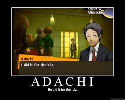 Oops Spoilers Maybe Tohru Adachi Persona 4 He Really Did Do It For The Lulz Persona 4 Persona Persona 5