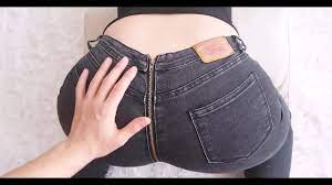Back zip jeans porn