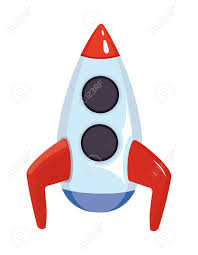Simplemente puedes aprender cómo dibujar un cohete o enseñar a tus hijos. Vector Ilustracion De Dibujos Animados De La Nave Del Cohete Espacial Juguete Para Los Ninos Aislado En El Fondo Blanco Imagen En Estilo Moderno Plano Para Su Proyecto De Diseno Personal Ilustraciones