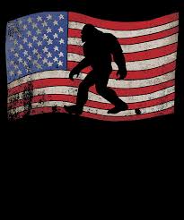 The national flag of the united states of america was officially adopted on july 4, 1960. Bigfoot 4th Of July Gift Fourth July Sasquatch American Flag Independence Day Digital Art By Michael S