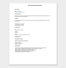The objective statement should be. Fresher Resume Template 50 Free Samples Examples Word Pdf