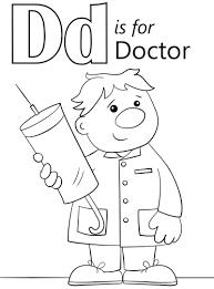 Free printable coloring pages and book for kids. Doctor Letter D Coloring Page Free Printable Coloring Pages For Kids