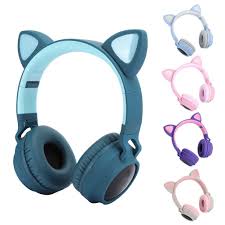 Cat Ear Wireless Bluetooth 5 0 Headphone Led Light Cute Gaming Headset Earphones Gaming Headphones Gaming Headset Wireless Gaming Headset