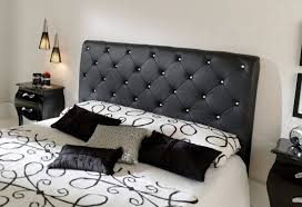 Bedroom Impressive Bedroom With Luxury Black Headboard Idea Creative Upholstered Head Black Bedroom Furniture Dark Bedroom Furniture Mirrored Bedroom Furniture