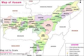 Assam Assam State Map Political Map Map State Map