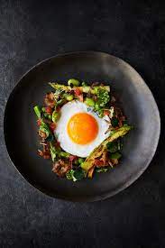 Duck Egg With Asparagus Mushrooms Fine Dining Recipes Food Photography Food Plating