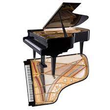 The keys inside a yamaha grand piano. Grand Pianos Steingraeber