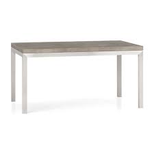 Dining table stainless steel top. Parsons Concrete Top Stainless Steel Base 48x28 Dining Table Reviews Crate And Barrel