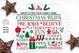 Download Christmas Rules Custom Family Name Sign Christmas Svg Etsy PSD Mockup Templates