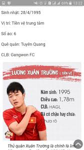 Lương xuân trường (sinh ngày 28 tháng 4 năm 1995 tại tuyên quang), biệt danh trường híp, là một cầu thủ bóng đá người việt nam đang thi đấu cho hoàng anh gia lai và đội tuyển việt nam ở vị trí tiền vệ. U23 LÆ°Æ¡ng Xuan TrÆ°á»ng Wattpad