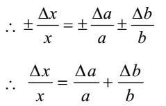 Physical quantities and units follow the same hierarchy; Propagation Of Errors In Addition Subtraction Multiplication And Division