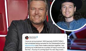 Those are a little known facts. Blake Shelton Reveals He S Growing His Mullet Back Daily Mail Online