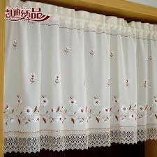 Patterned tiles, bright paint colors and rustic hickory kitchen cabinets are all decor elements common to rustic hispanic kitchens. Rustic Finished Products Embroidery Coffee Kitchen Cabinet Short Door Curtain Cortinas For Window Buy At The Price Of 17 90 In Aliexpress Com Imall Com