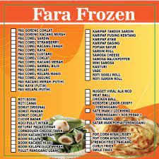 Kursus pembuatan produk frozen food roti canai, roti putar dan popia. Pelbagai Jenis Makanan Sejuk Beku Fara Food Beverage Facebook