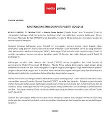 Now has formed another entity so called media prima berhad which have 4 tv stations, 3 radios, and 3 billboard companies. Mysumber Sur Twitter Terkini Seorang Kakitangan Sistem Televisyen Malaysia Berhad Stmb Disahkan Positif Covid19 Pada 21 Oktober 2020 Pekerja Terbabit Telah Bekerja Dari Rumah Sejak 10 Oktober Lalu Kini Beliau Sedang