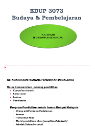 Apakah peluang pelaburan sah yang menjadi di malaysia? 4 Kesamarataan Peluang Pendidikan