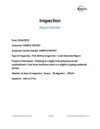 We're regularly conducting safety inspections of our electric infrastructure. Free 9 Building Inspection Report Samples In Pdf Ms Word