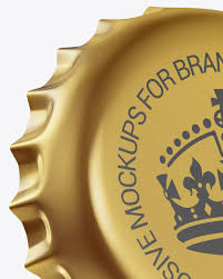 Glossy Metallic Bottle Cap Mockup In Bottle Mockups On Yellow Images Object Mockups