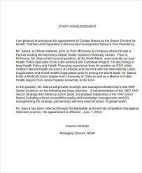  employee name has decided to  reason for leaving. 10 Staff Announcement Examples Pdf Doc Examples