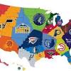 Each conference has 16 teams in the united states. 1