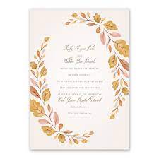 Golden Autumn Invitation Free Response Postcard Autumn Invitations Fall Wedding Invitations Leaves Pretty Wedding Invitations